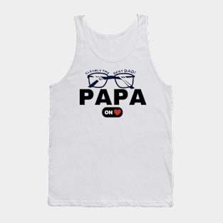 Custom PAPA Shirt - clearly the best dad Tank Top